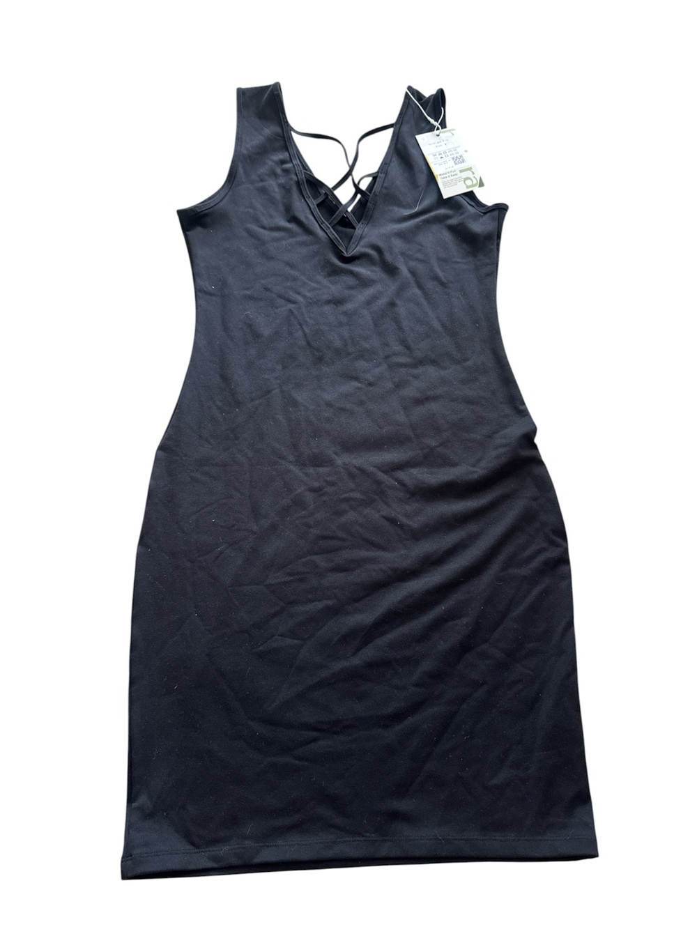 Halara Strappy V-Neck Black Bodycon athletic dress size m